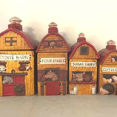 Vintage Twin Winton Ceramic Canister Set