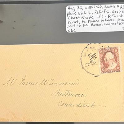 Scarce 1857-60 Postal History Cover With Scott’s #26A