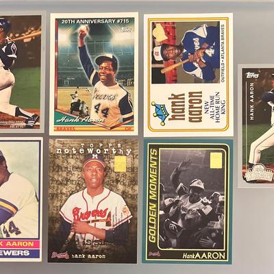7 Collectible Henry Aaron Baseball Cards