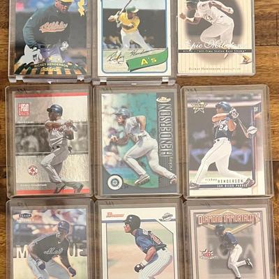 9 Collectible Rickey Henderson Baseball Cards