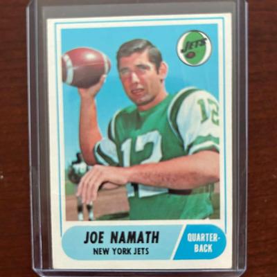 1968 Topps Football Card. Joe Namath. Card Number 65