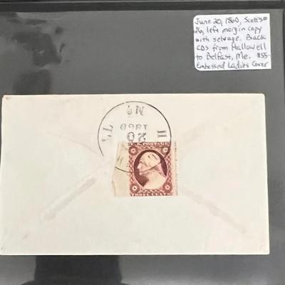 Scarce 1860 Postal History Embossed Ladies Cover With Scott’s #26