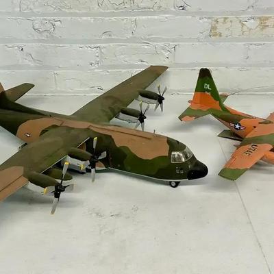 Two Model Lockheed C-130 Hercules Aircrafts