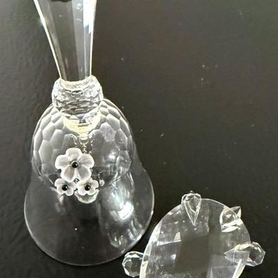 Swarovski Crystal Bell and Turtle