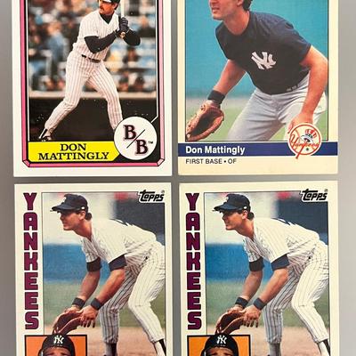 4 Collectible Don Mattingly Baseball Cards