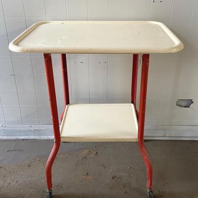 Vintage Rolling Metal Table