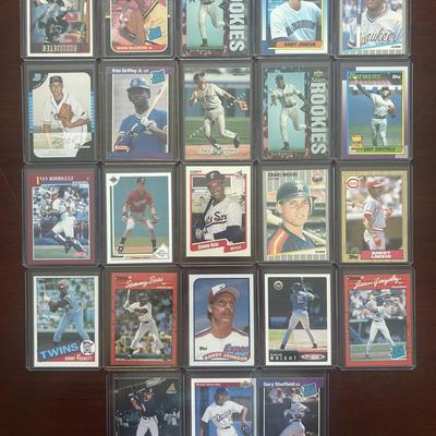 Vintage Rookie Baseball Cards. Derek Jeter, Alex Rodriguez, Ken Griffey Jr.