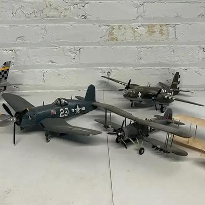 Model Kitty Hawk Flyer, Martin B-26B Marauder, Vought F4U Corsair and F-86 Sabre