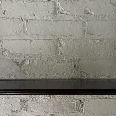 Vintage Bombay Co. Mahogany & Brass Faux Bamboo Wall Display Shelf