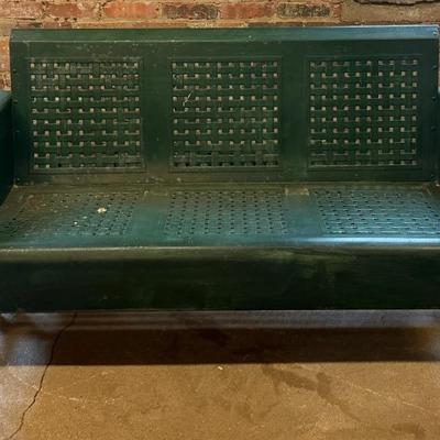 Vintage Metal Porch Or Patio Glider, Painted Green