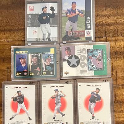 7 Collectible Stars Of Japan Baseball Cards, Ichiro, Matsui - Rookies