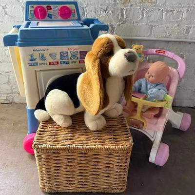 Pretend Play Toys With ‘American Plastic’ Laundry Center, FP Stroller, Doll, Plush, Etc