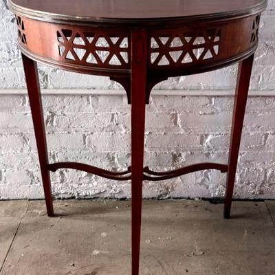 Styled Demilune Accent Table, Vintage