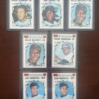1970 Topps Baseball Allstar Cards. Brooks Robinson, Frank Robinson, Willie McCovey, and More
