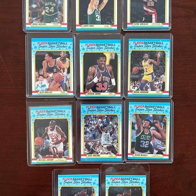 1988 Fleer Basketball Sticker - Complete Set. Michael Jordan, Bird, Magic, and More