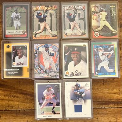 10 Collectible Sammy Sosa Baseball Cards, Numbered & Relic, #2