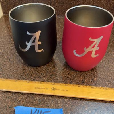 Set Up Two Alabama Metal Cups