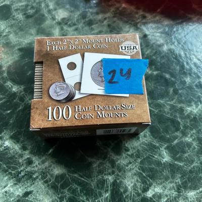 100 Half Dollar Coin Mounts
