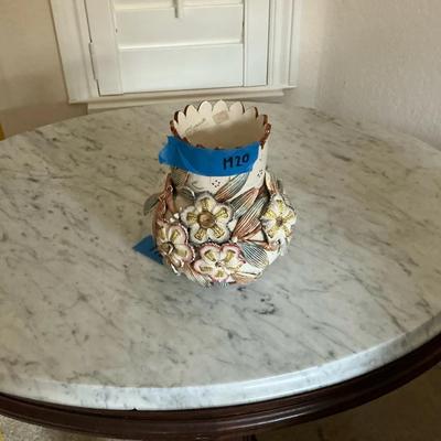 White Vase With Flowers 