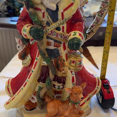 Woodland Holly Santa Ceramic