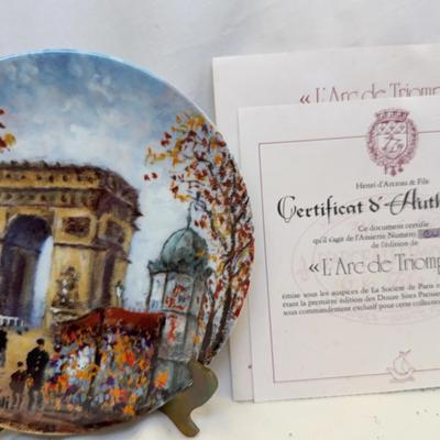 Louis Dali L Arc De Triomphe Porcelain Plate Vintage