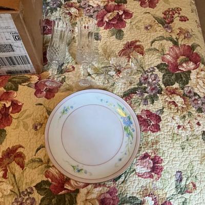 Set Of Plates And Glasses