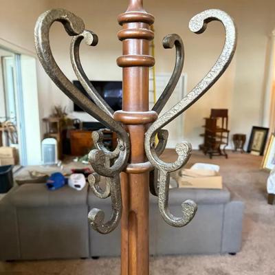 6’ Tall Wood Coat Rack