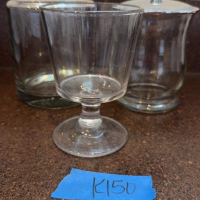 Three Glass Containers
