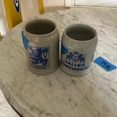 German Beer Mugs Lions 