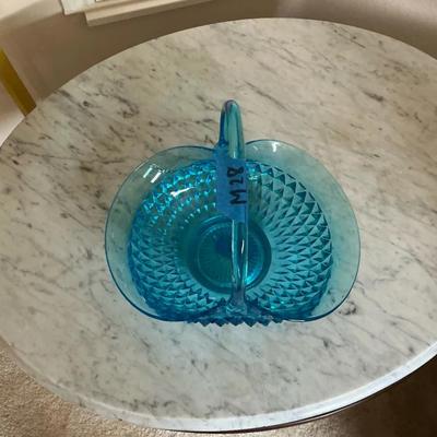 Blue Glass Basket 
