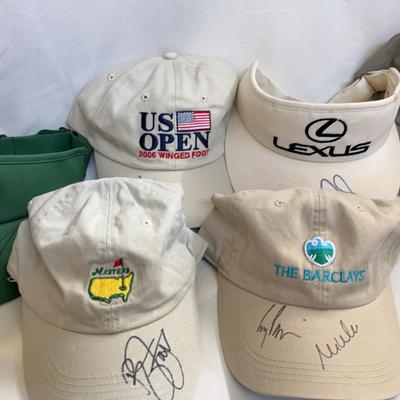 6 PGA Autographed Hats