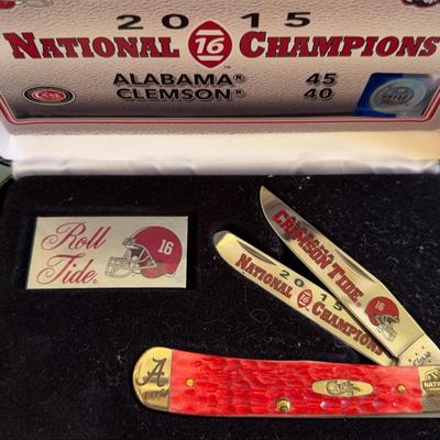 University Of Alabama 2015 National Champions Case Knife Collector Set