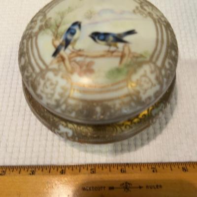 Hand-Painted Bluejay Jewelry Box