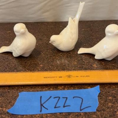 Set A Three Lennox Ivory Birds