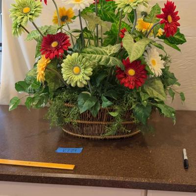 Large Artificial Daisy Basket 24 X 24 X36