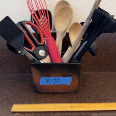 Crock Of Cooking Utensils
