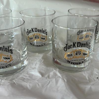 5- Jack Daniel’s Gold Embellished Cocktail Glasses