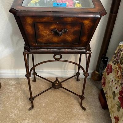 Glass Top Side Table