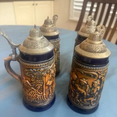 Set Of 4 17in Tall Steins