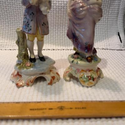 Italian Figurine, Male, And Female Set Of Two