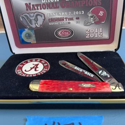 University Of Alabama National Champions Back To Back 2011 And 2012 Case Collector Knife Set