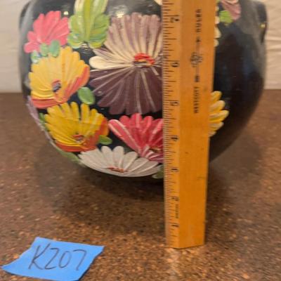 Hand-Painted Pottery Jar