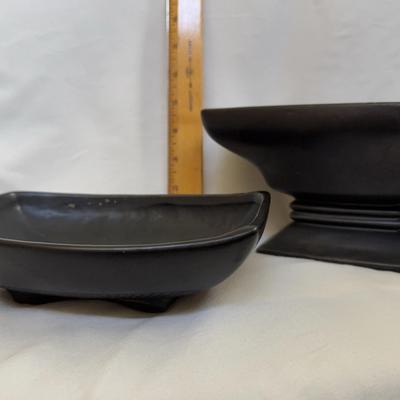 Two McCoy Pottery Dishes -black