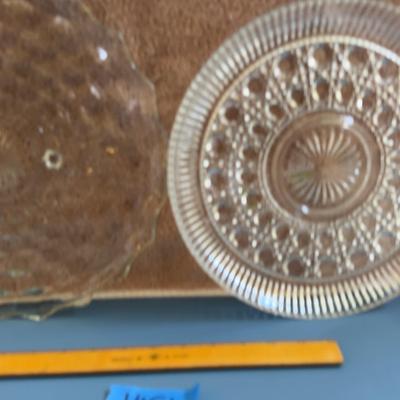 Two Glass Serving Plates