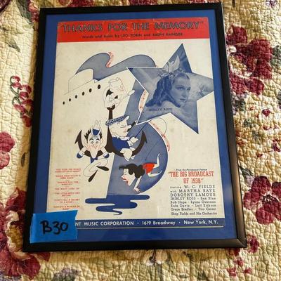 Thanks For The Memories Music Sheet Picture