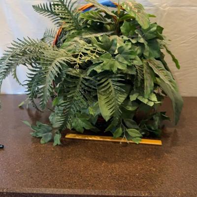 Basket Full Of Artificial Greenery 18 X 18 X 18