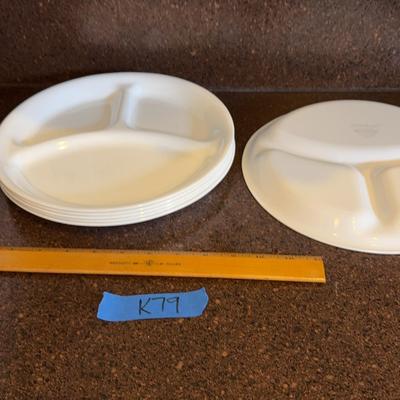 Set Of Six Corelle Divided Plates