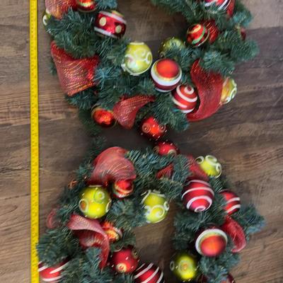 Pair Of Christmas Wreaths