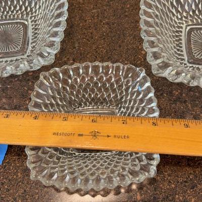 Set A Three Bowls, Depression, Glass