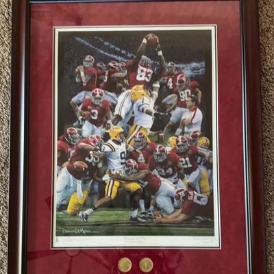 “Restoring the Order” 2011 BCS National Champions by Daniel Moore signed and numbered 837 /1000